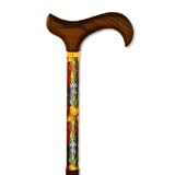 Folding Travel Cane, Slim Line, Summer Garden, QTY: 1