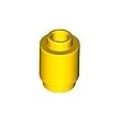 Lego Building Accessories 1 x 1 Yellow Round Brick, Bulk - 100 Pieces per Package