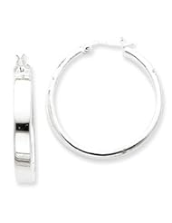 Sterling Silver Hoop Earrings QE3688"