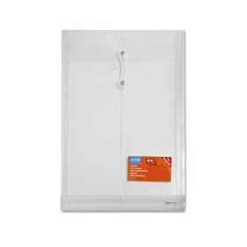 Itoya of Americal, Ltd : Poly Envelopes,Button/String Clsre,13x9-3/4x1-1/4,CL -:- Sold as 2 Packs of - 1 - / - Total of 2 Each