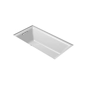 Kohler K-895-45 Wild Rose Parity Parity Collection 65 7 / 8" Undermount Cast Iron Soaking Bath Tub K