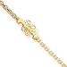 Jewelry : 14k Fancy Link with Diamond-Cut Butterfly Bracelet - 7 Inch