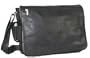 David King & Co East/West Full Flap Over Messenger Bag, BLACK