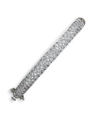 Sterling Silver Hinged CZ Bangle