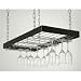 Kitchen & Housewares : Rogar Hanging Wine Glass Rack- Black/ Chrome