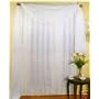 SET OF 2, 84" LONG WHITE SHEER VOILE CURTAINS / TAILORED CURTAIN PANELS, 60" WIDE