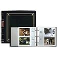 Pioneer Bonded Leather 3 Ring Photo Album, Holds 200 4x6" Photos, 2 Per Page, Color: Black.