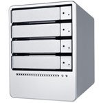 SANS DIGITAL MS4T MOBILESILVER 4 HOT-SWAPPABLE 3.5 EXTERNAL RAID STORAGE W/ eSATA INTERFACE