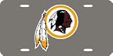 Washington Redskins Laser Cut Silver License Plate
