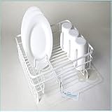 White Plastic Coated Medium Dish Drainer