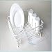 Kitchen & Housewares : White Plastic Coated Medium Dish Drainer