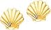 14K Yellow Gold Shell Stud Earrings Ear Jewelry New