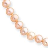 14k 5.5-6mm Pink FW Onion Cultured Pearl Bracelet - 7.5 Inch