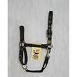 Hamilton 1-Inch Nylon Halter with Adjustable Chin, Black - Small Size (500-800 lbs.)