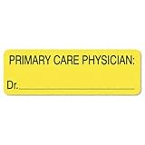 Labels for Primary Care Physician, 3 x 1, Fluor Chartreuse, 250/Roll