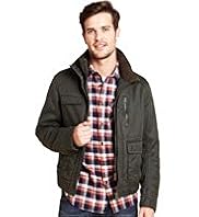 North Coast Cotton Rich Double Collar Pigment Jacket