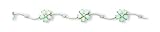 Sterling Silver Created Opal Flower Bracelet