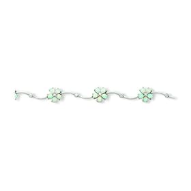 Sterling Silver Created Opal Flower Bracelet by A Great Jewelry Co.