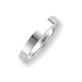 Sterling Silver 4mm Comfort Fit Flat Band: West Coast Jewelry: Jewelry