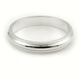 14K White Gold Wedding Bands 3mm halfround edge, 5