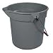 Rubbermaid-Gray Brute Plastic 10 Quart Round Bucket (2963GY) Category: Mop Buckets and Wringers
