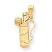 14k Diamond-Cut Small Golf Bag Charm