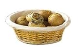 NATURAL WICKER BREAD BASKET