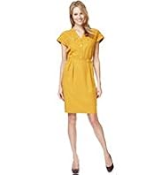 Henley Neck Elasticated Waist Dress
