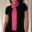 NOVICA 100% alpaca scarf, 'Fuchsia Trends'