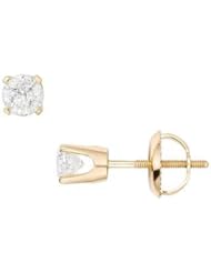 1/2 Carat Diamond Stud 14K Gold Earrings