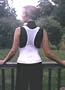 Cincher Women's Posture Back Brace Support Belt - White - Small 30-34 Inch Hip