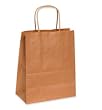 Box Partners BGS103K 8 x 4-3/4 x 10-1/4 Kraft Paper Shopping Bags (Pack of 250)