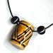 Leather Necklace with Drum Style Kazuri Pendant by SilverChicks