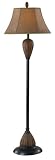 Kenroy Homes Bali Floor Lamp with Russet Bronze Finish and a Cinnamon Faux Suede Shade