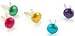 Creative Impressions Mini Painted Metal Paper Fasteners 100/Package Assorted Metallic , Round