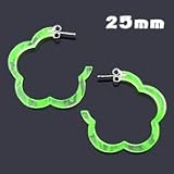 25mm UV React Flower Ear Hoop Piercing Jewelry