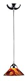 Elk 1477/1JAS 1-Light Pendant In Polished Chrome With Jasper Glass [並行輸入品]