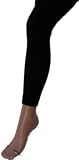 Adult Ankle Length Cotton Spandex Opaque Black Legging