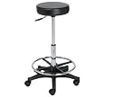 Hair Cutting Stool * Adjustable From 20" - 30"h * Black * #sav-014-b