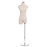 Female Full Size Dress Form Jersey Covered & Fully Pinnable Torso w/Chrome Base.