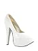 Cheap White High Heel Platform Pumps - 12