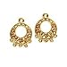 22K Gold Vermeil Filigree Hoop Chandelier Earring Findings 22mm