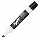 Sanford(R) EXPO2(R) Low-Odor Dry-Erase Markers, Chisel Point, Black, Pack of 12 by Sanford