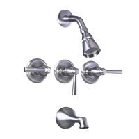 Three Handle Tub & Satin Nickel