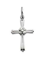 CleverEve Designer Series Platinum Cross Pendant Polished 14.00 x 10.50mm