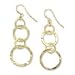 .925 Silver with 14k Gold Overlay Multi-Circle Earrings