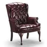 6500 Series Meadowbrook Wing-Back Traditional Guest Chair, Burgundy Vinyl