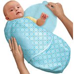 SwaddleMe Adjustable Infant Wrap - Blue Cocoa Dot Print