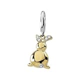 .025 CT TW 14K Yellow Gold 14Ky Rhodium Plated Diamond Charm