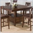 Jofran Square to Rectangle Butterfly Leaf Counter Table in Muir Oak